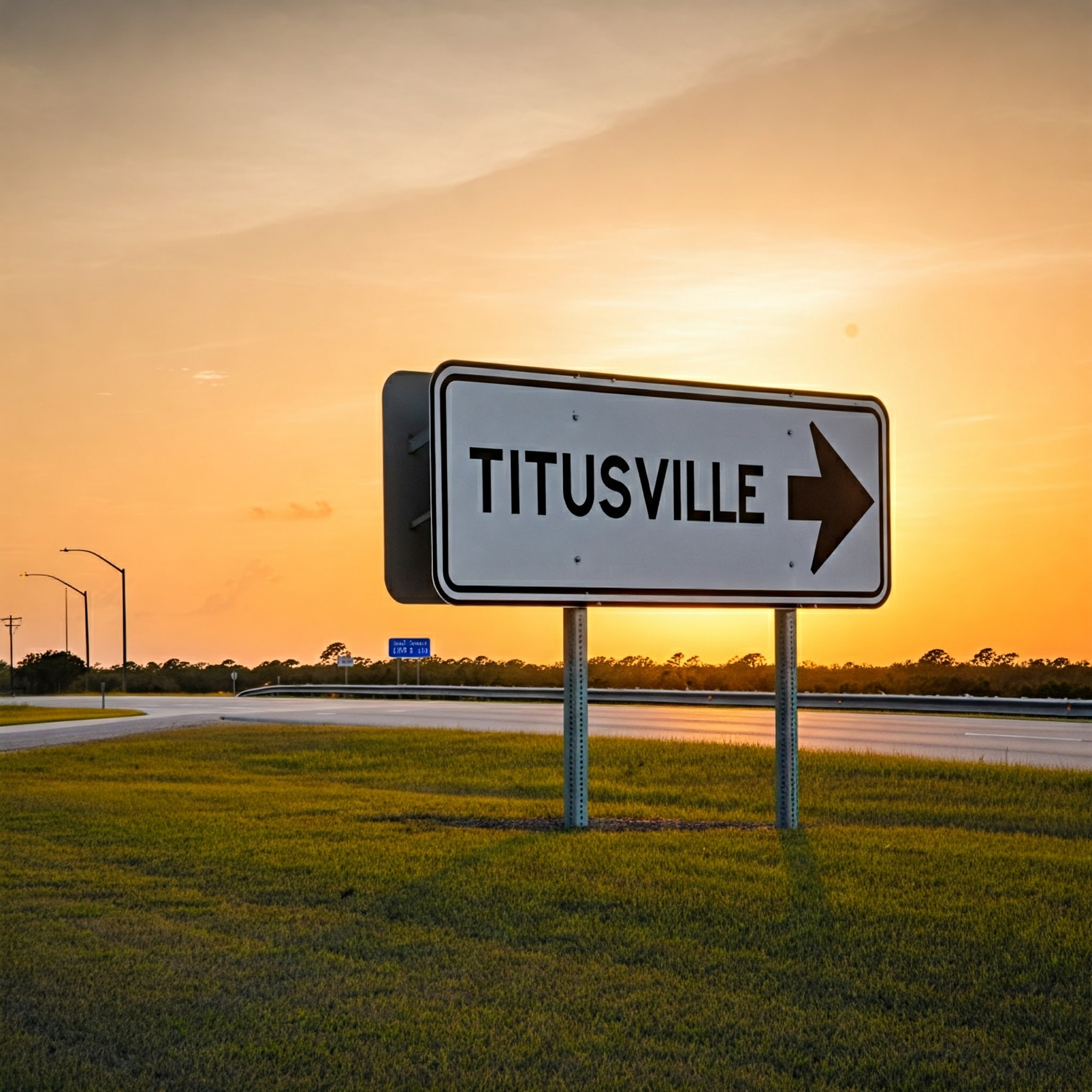 Titusville Road Sign