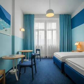 Hotel Commercail Blue White