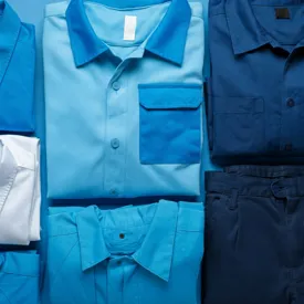 Commercial Uniforms Blue White